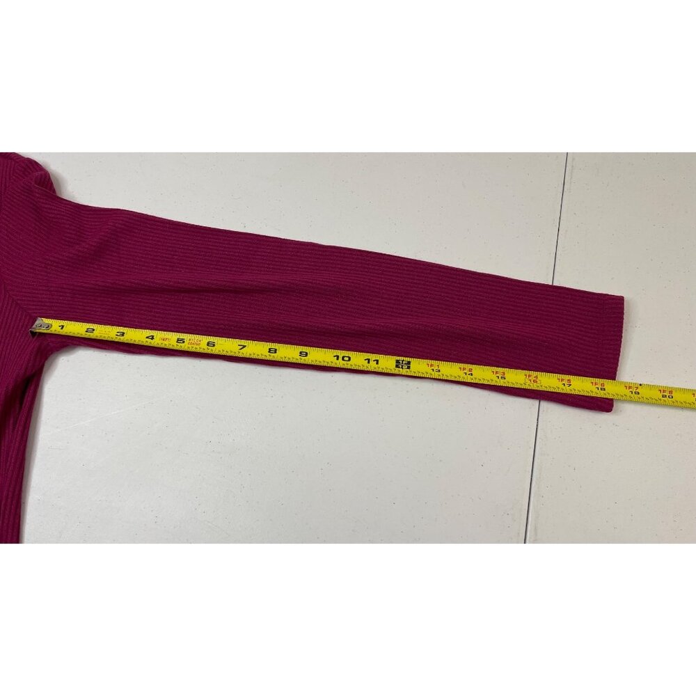 Banana Republic Womens Small Ribbed Knit Top Red Long Sleeve Boat Neck NWT - Picture 10 of 11